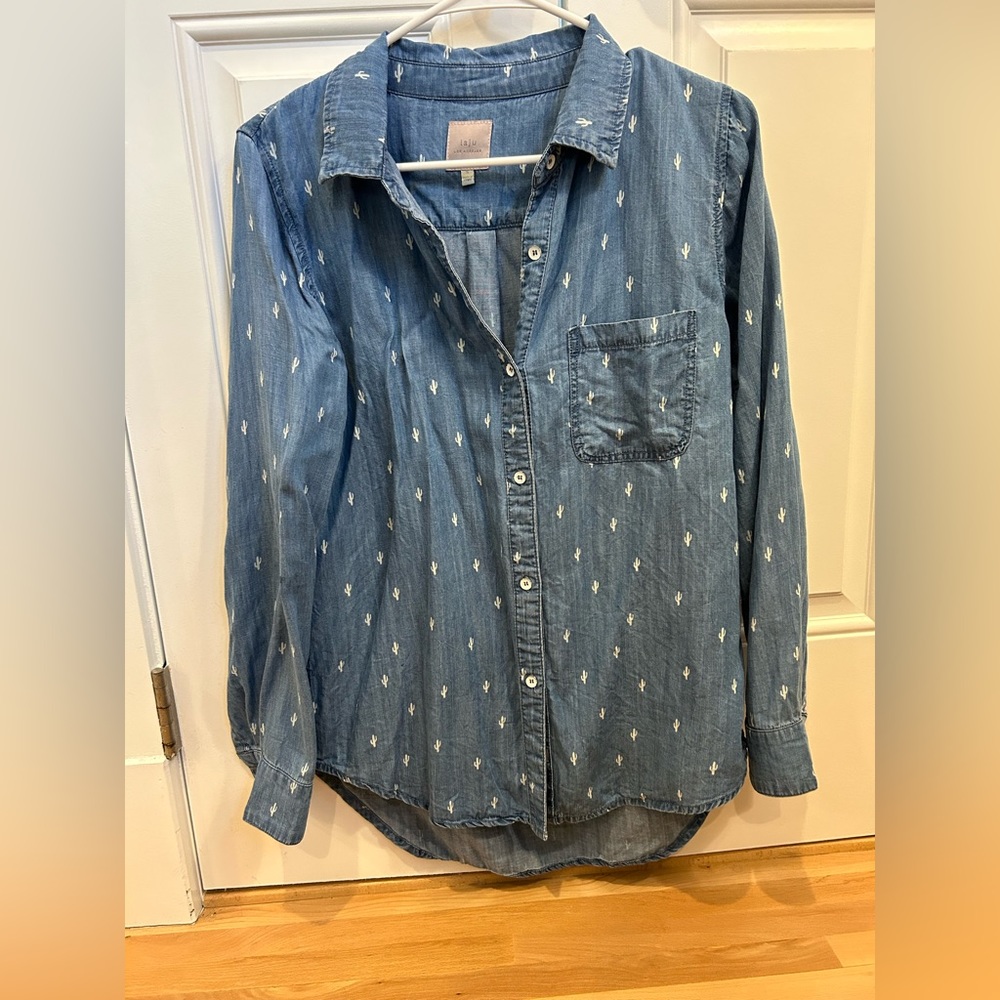 Laju cactus print chambray shirt